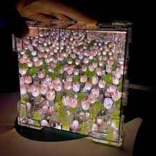 DIY Infinite Mirror Tulip lamp With LED 3D Flower Light